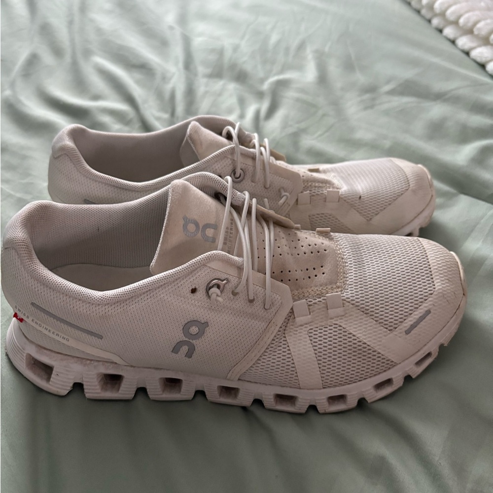 On Running Cream Mesh Sneakers